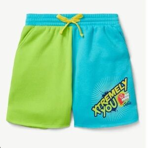 NWT Justice Girl's x Airheads Colorblock Blast Fleece Shorts Size XL 16/18